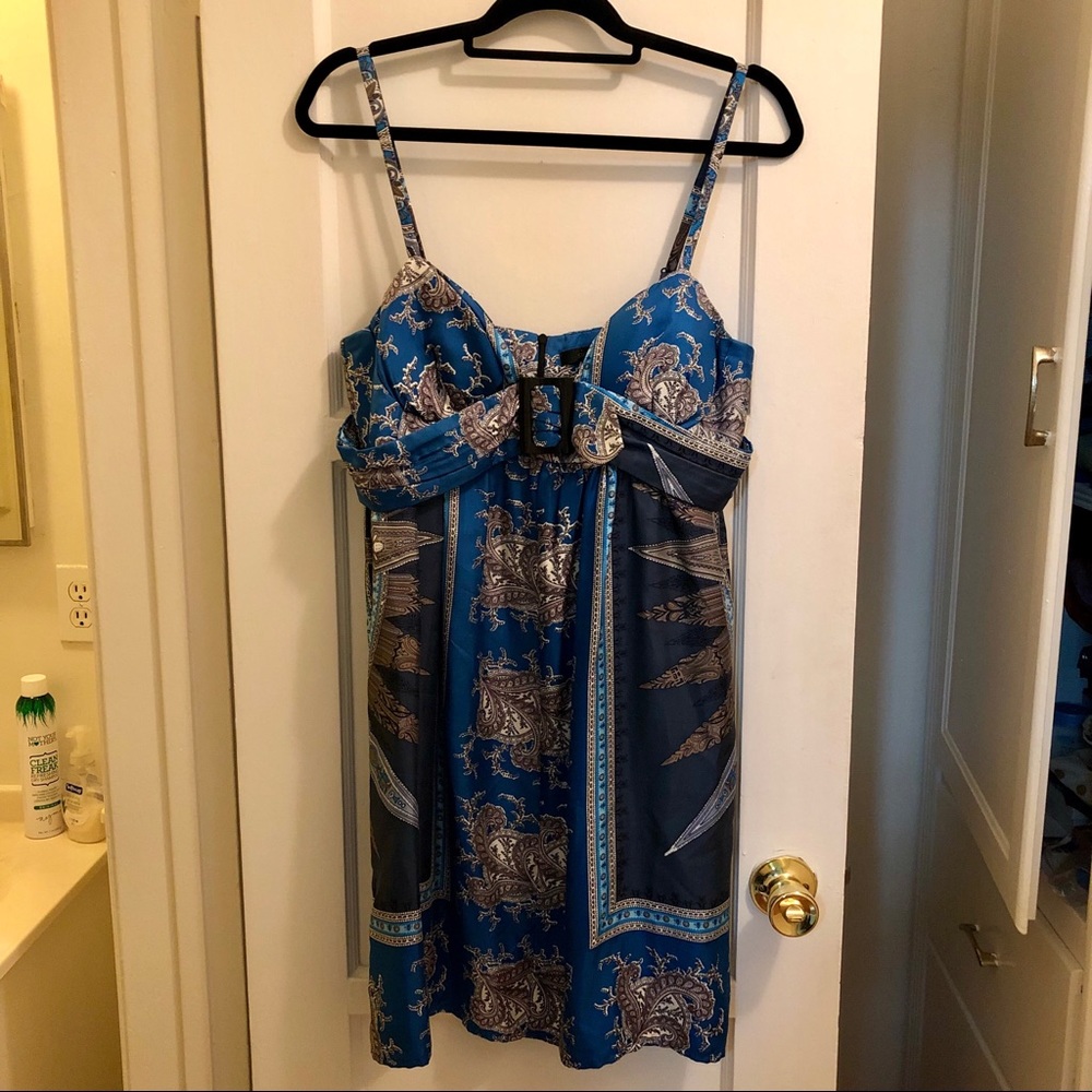 Blue Paisley Cocktail Dress